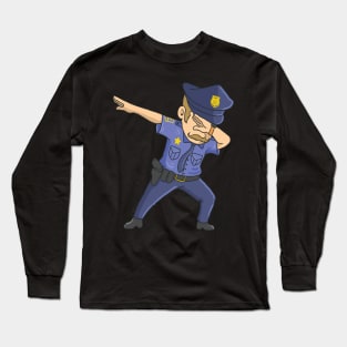 Dabbing Police Men Funny Policeman Dab Dance Long Sleeve T-Shirt